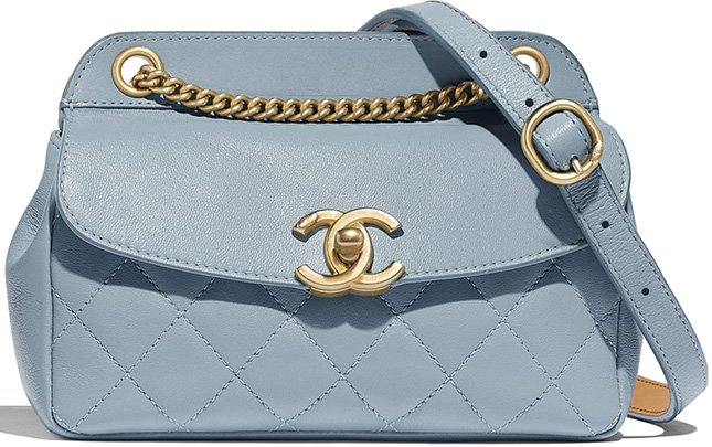 Chanel Lambskin Curved Flap Bag