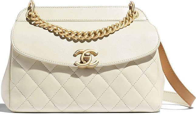 Chanel Lambskin Curved Flap Bag