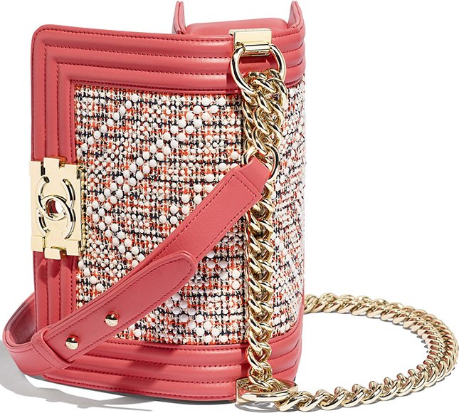 Chanel Boy Multicolor Chevron Pearl Bag