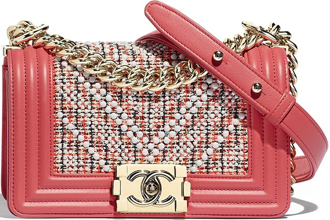 Chanel Boy Multicolor Chevron Pearl Bag