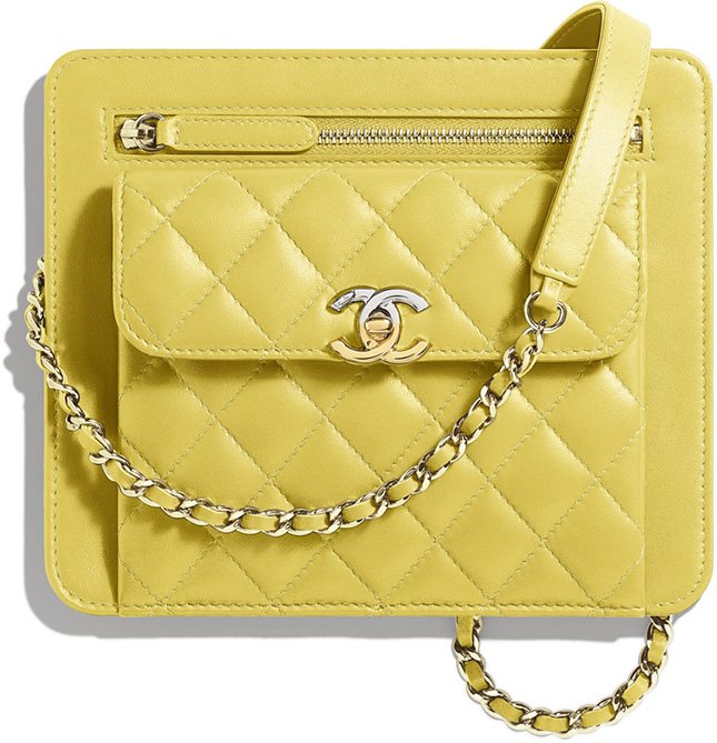 Chanel Clutch With Chain With Front Pocket