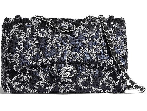 Chanel CC Sequins Quilted Classic Bag thumb