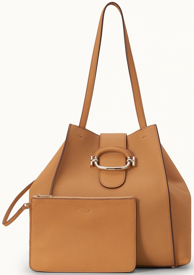 Tods Double T Shopping Bag With Ring