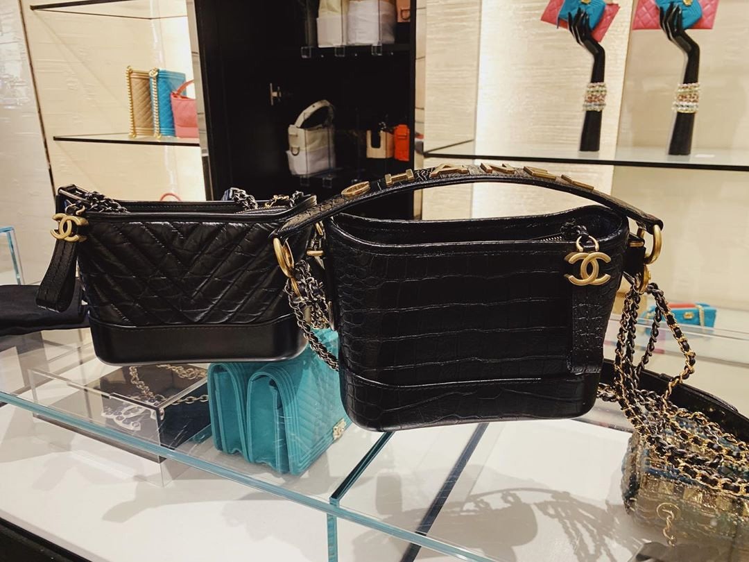 Chanel’s Gabrielle Croc Embossed Bag With Signature Strap