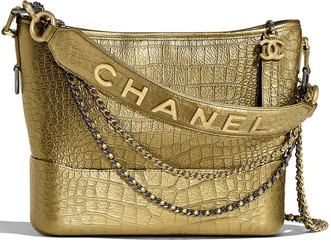 Chanel’s Gabrielle Croc Embossed Bag With Signature Strap