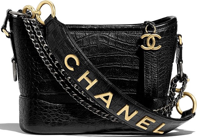 Chanel’s Gabrielle Croc Embossed Bag With Signature Strap