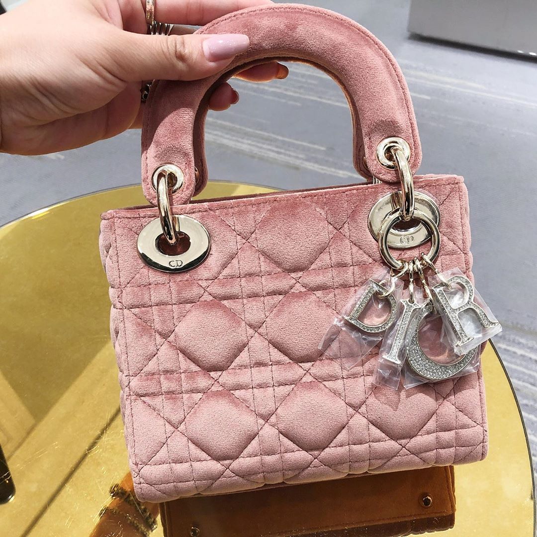 lady dior bag velvet