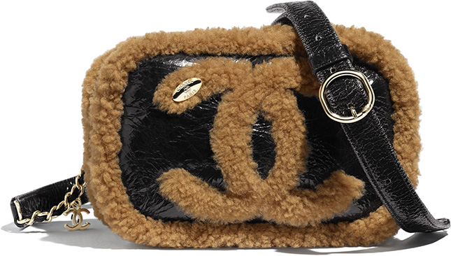 Chanel CC Crumpled Shearling Bag Collection