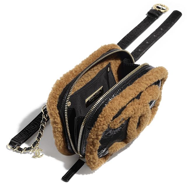 Chanel CC Crumpled Shearling Bag Collection