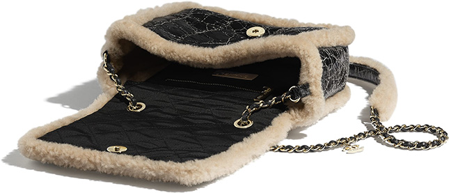 Chanel CC Crumpled Shearling Bag Collection