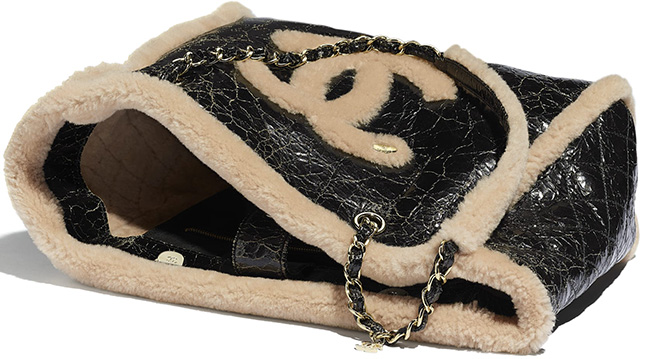 Chanel CC Crumpled Shearling Bag Collection