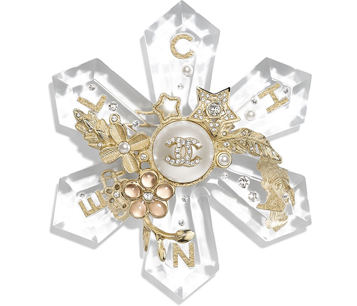 Chanel Heart Pearl and Snow Flake Brooches