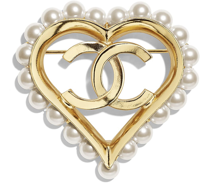 Chanel Heart Pearl and Snow Flake Brooches