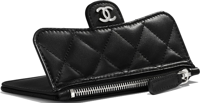 Chanel Zip Flap Card Holder With Multi Back Slots