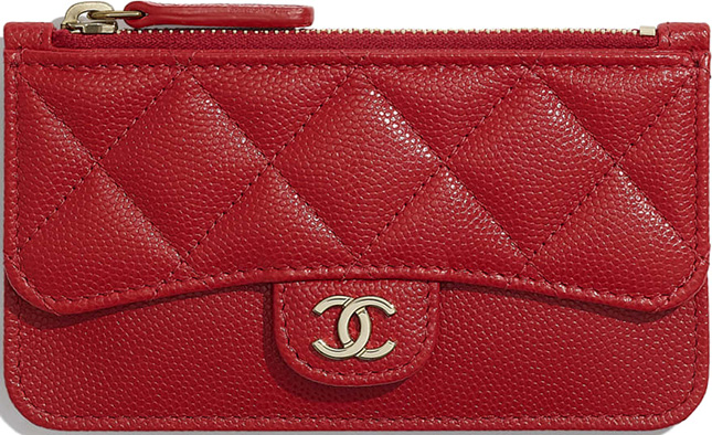 Chanel Zip Flap Card Holder With Multi Back Slots