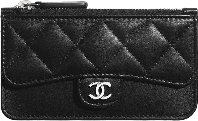 Chanel Zip Flap Card Holder With Multi Back Slots