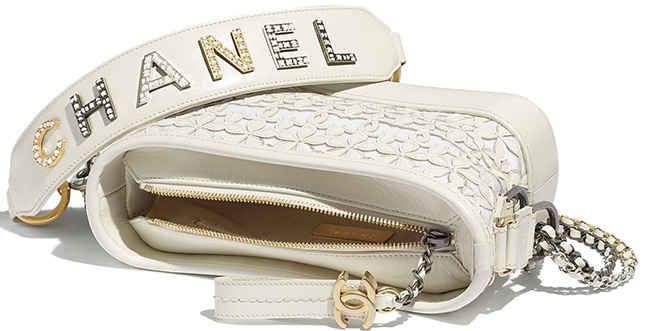 Chanel’s Embossed Logo Gabrielle Bag with Bi Color Chain Strap