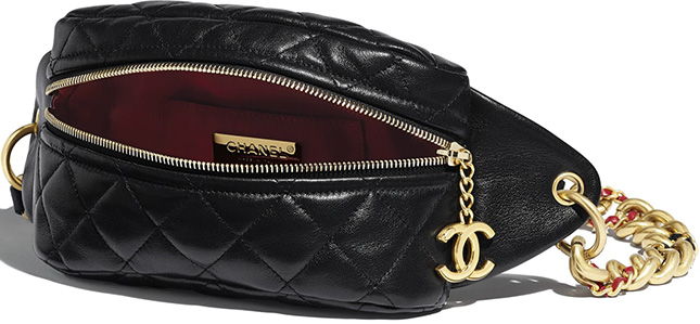 Chanel Chain Leather Link Waist Bag