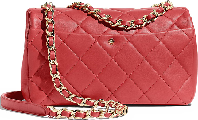 Chanel Flap Bag With Large Bi Color Chain