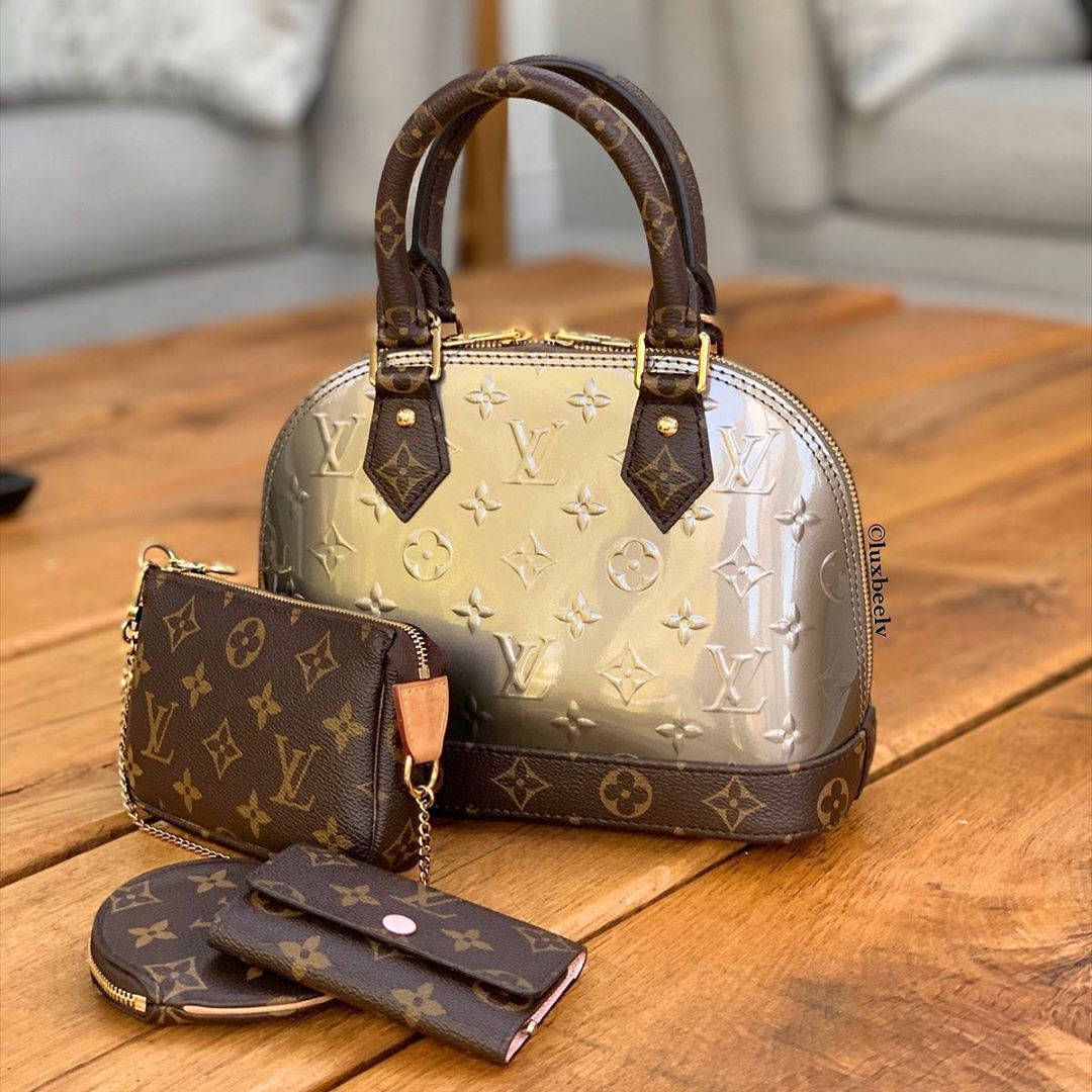 Louis Vuitton Alma Monogram Vernis Canvas And Epi Bag More