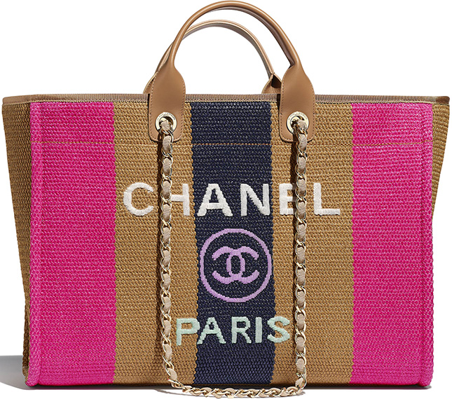 Chanel Viscose Multicolor Deauville Bag