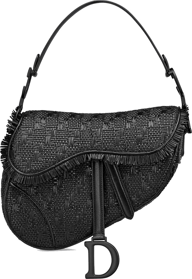 Dior Saddle Braided Leather Strips Bag