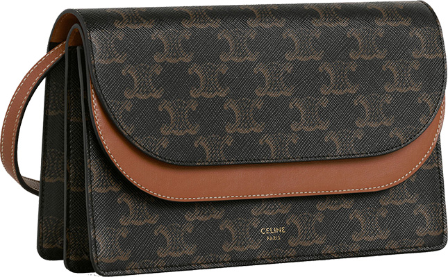 Celine Double Flap Wallet On Strap