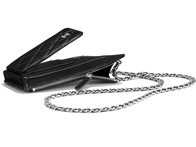 Chanel Compact Double Pouch With Chain