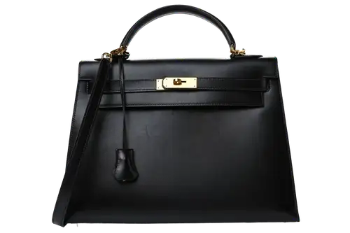 Hermes Kelly 32 Bag in Box Sellier Black Featured image