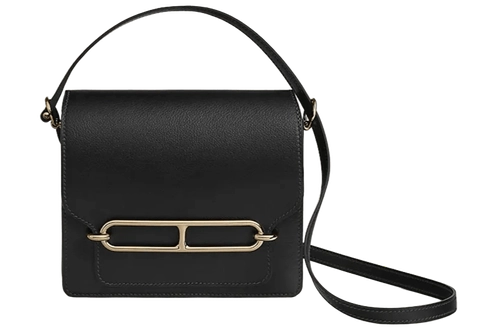 Hermes Roulis Mini Bag in Evergrain calfskin Black(1)