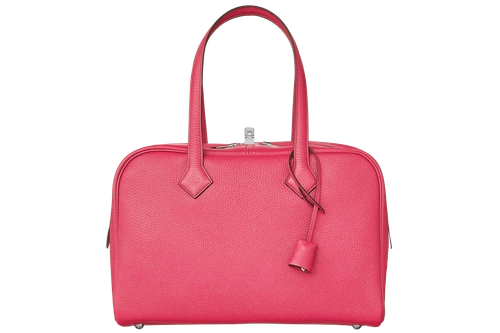 Hermes Victoria II Fourre Tout 35 bag in Clemence Rose Azalée Featured image