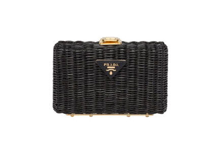 Prada Wicker Clutch Bag thumb