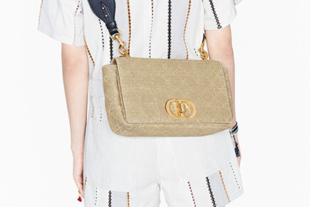 Dior Caro Straw Effect Bag thumb