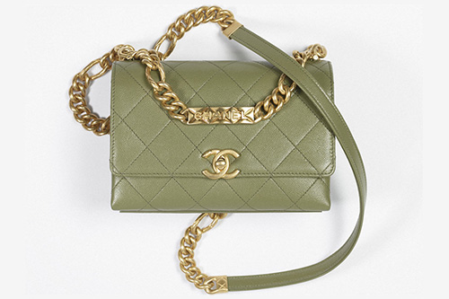 Chanel Logo Chain Flap Bag From the Fall Winter Collection Act thumb