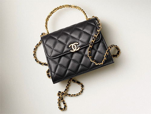 Chanel Mini Handle Clutch With Chain thumb