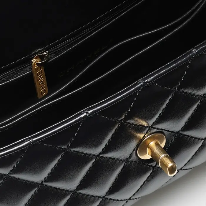 chanel coco handle bag interior 2