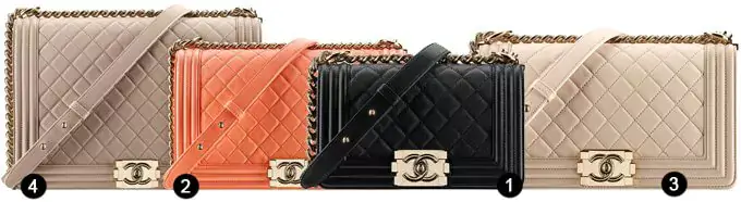 chanel boy bag sizes with numbers