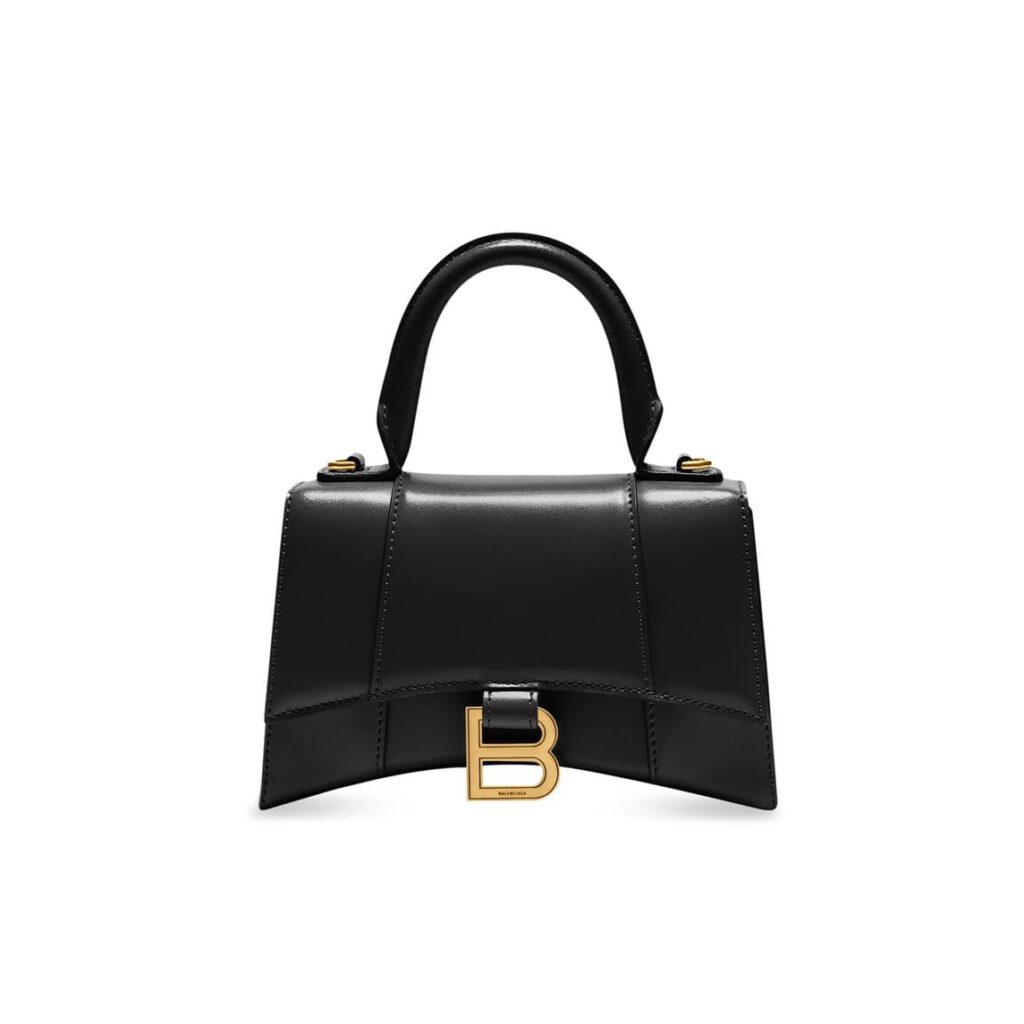 Balenciaga Hourglass XS Bag in Box Calfkin Black