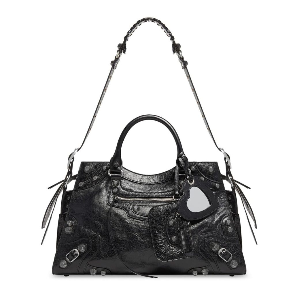 Balenciaga Le Cagole City Bag in Arena Lambskin black