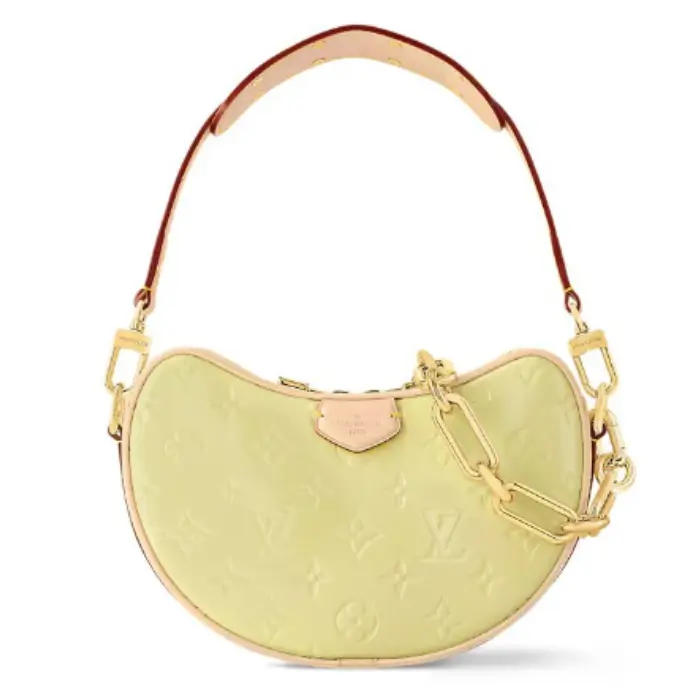 louis vuitton croissant bag yellow chic